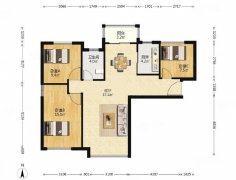 园博园旁，品润剑桥郡四房2000，房子第一次出租！拎包入住。